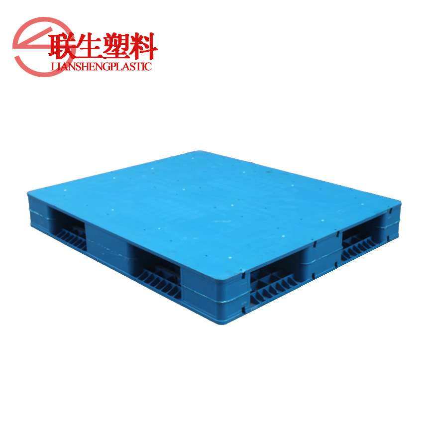 40卡双面塑胶托盘平板四面进叉塑料托盘叉车托盘栈板垫板  1.2*1m