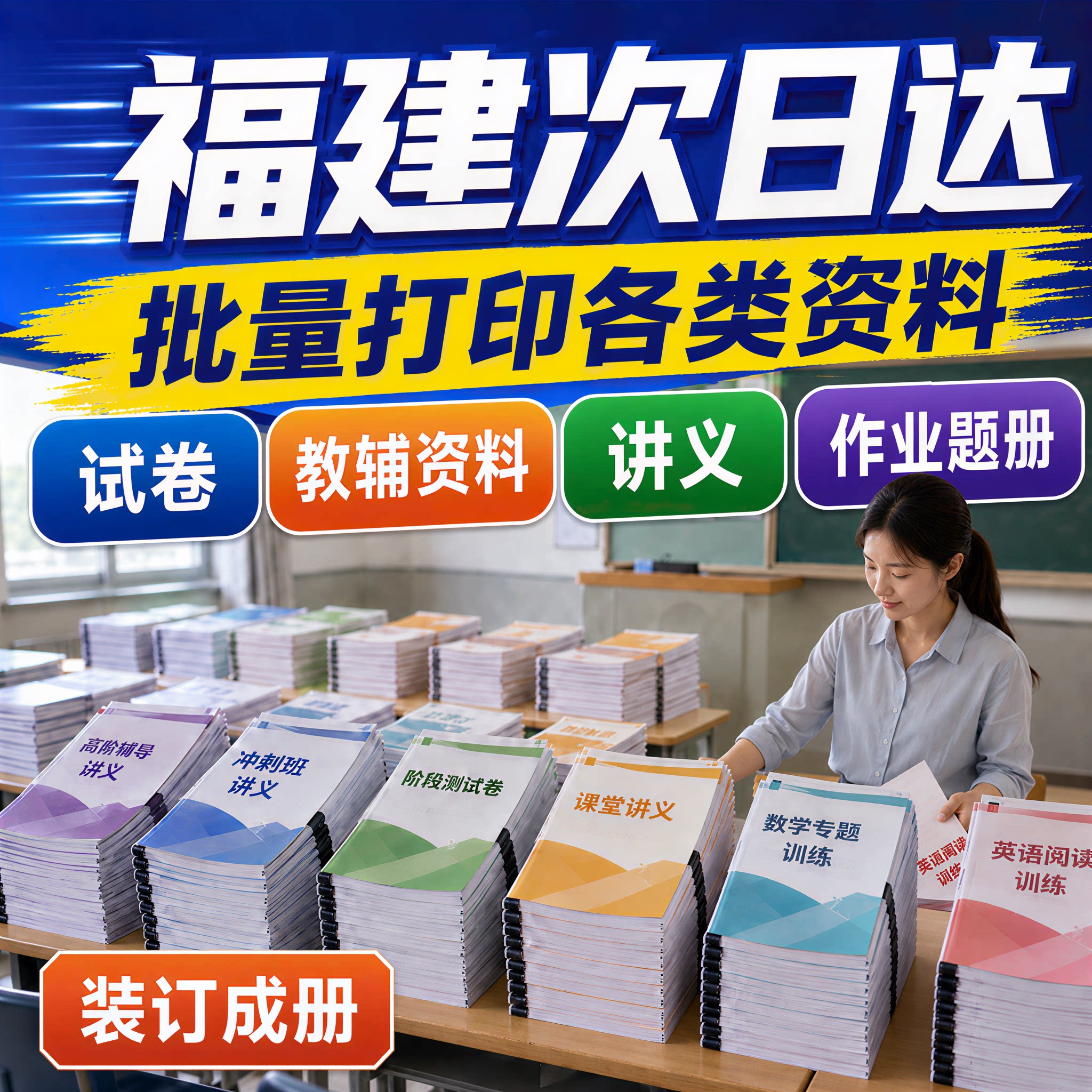 打印资料打印材料复印黑白a3a4彩色硬卡纸印刷装订成册福建次日达图片
