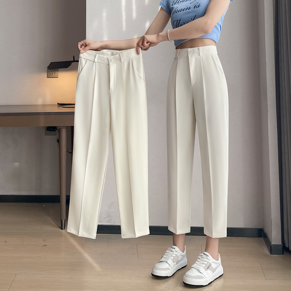 白色裤子女145cm小个子西装裤