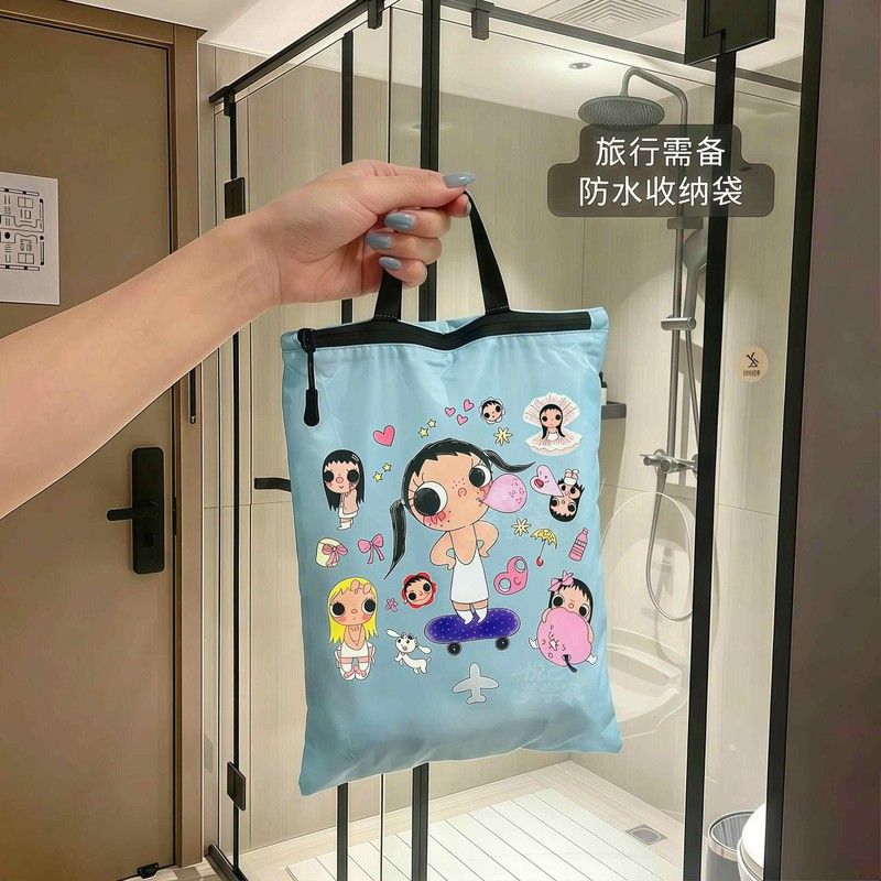 旅行防水收纳袋酒店脏衣袋大容量可折叠便携浴室挂袋换洗衣物袋