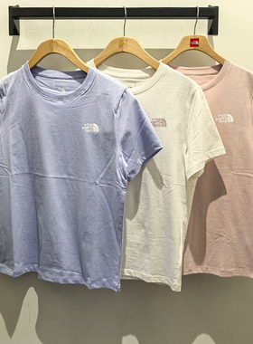 25春夏新款TheNorthFace北面户外舒适透气纯棉印花短袖T恤女8EYP