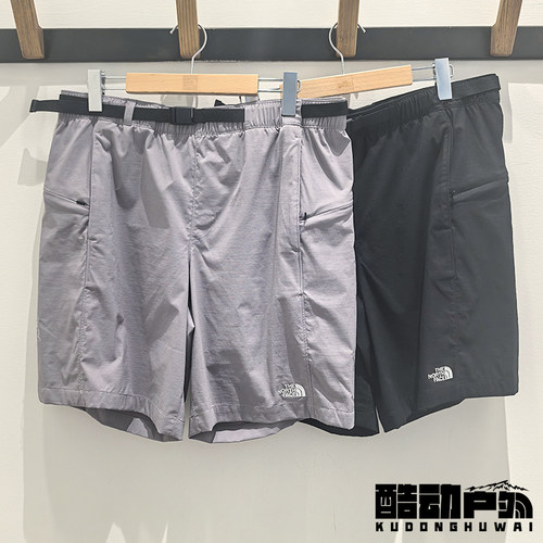 北面户外运动防泼水休闲短裤男