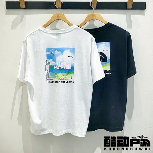 26春夏新款TheNorthFace北面户外运动透气休闲印花短袖T恤男8GVZ