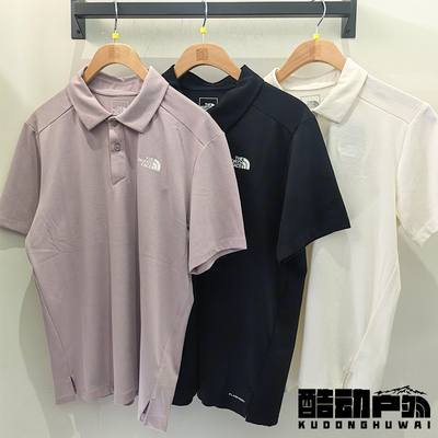 26春夏TheNorthFace北面户外透气吸湿排汗速干POLO衫短袖男8GVS