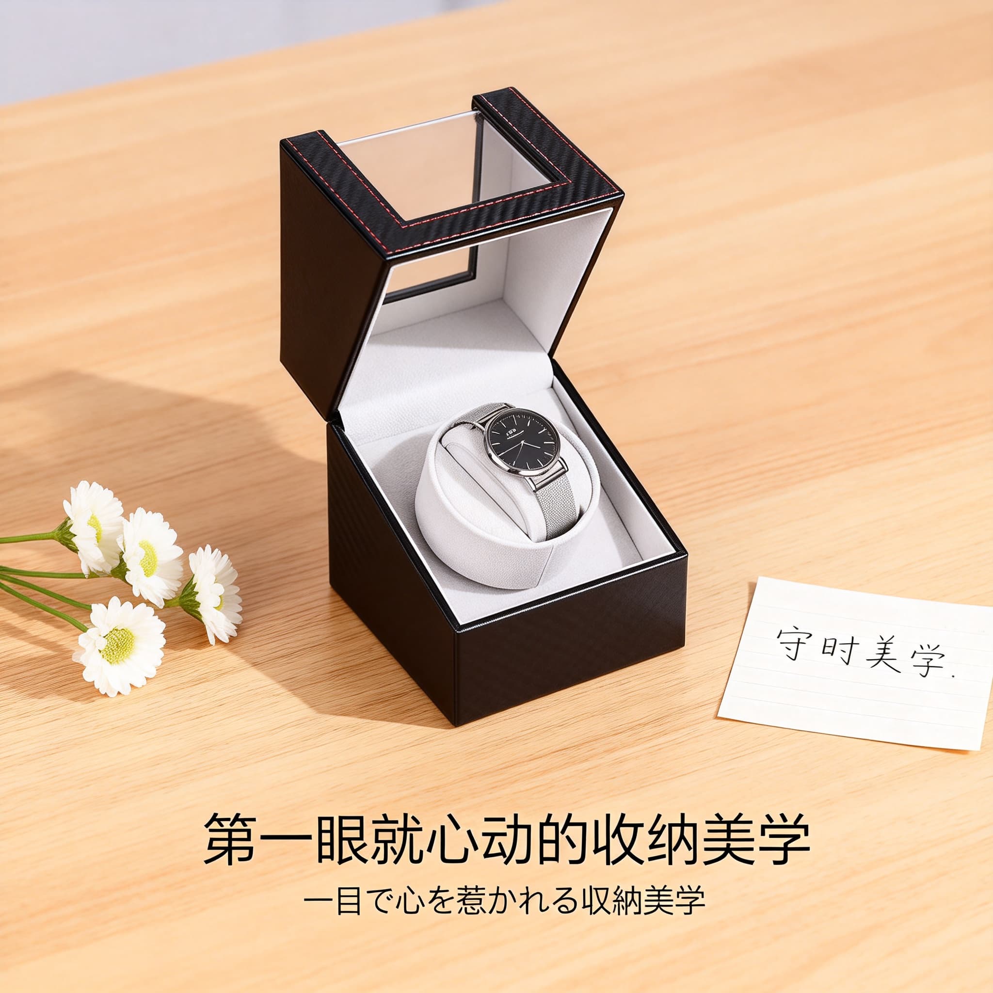日本摇表器迷你单头电动手表盒自手表收纳盒/架/套