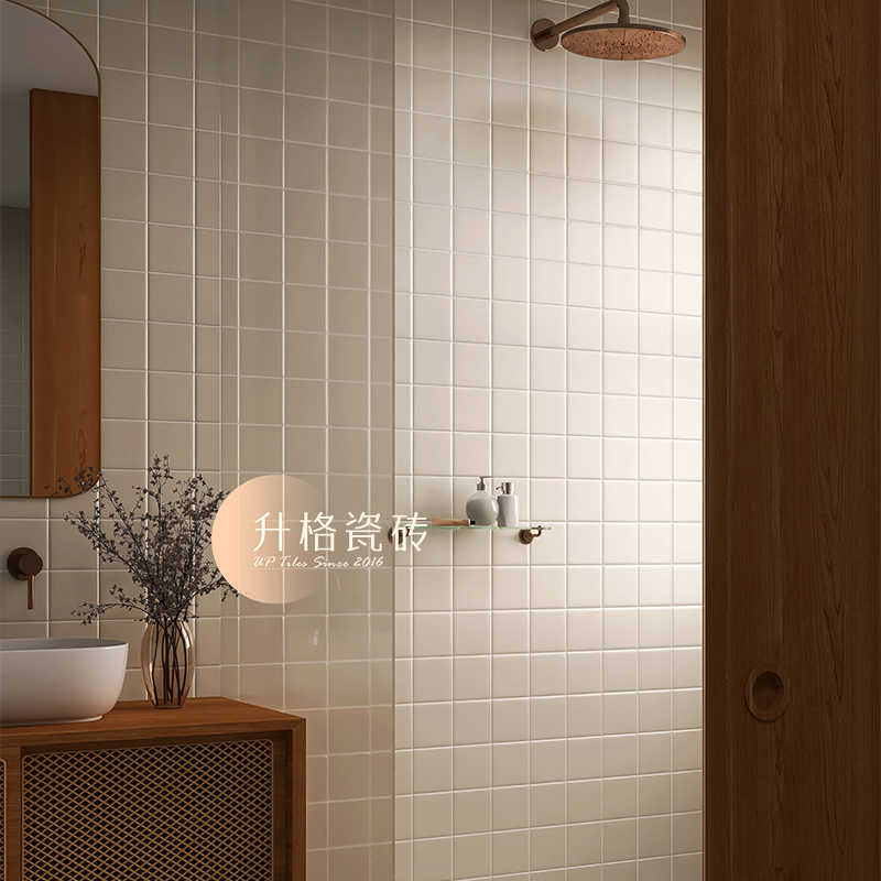 日式米白暖调小砖设计师款