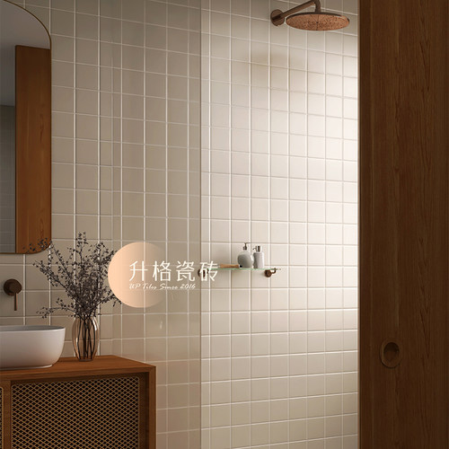 日式米白暖调小砖设计师款