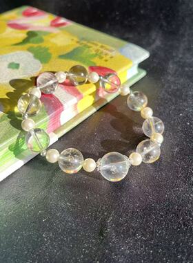 【踏雪寻梅】天然白水晶贝珠小众