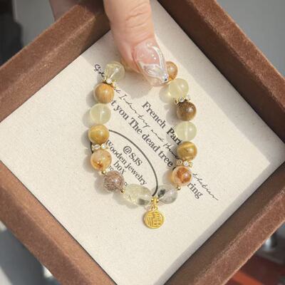 【赤金纳福】天然黄塔晶绿幽灵轻