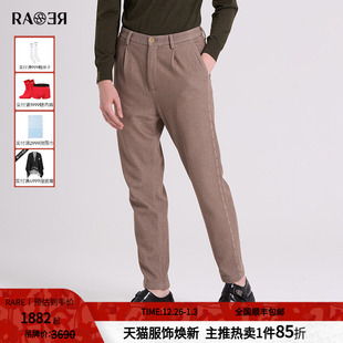 秋冬新款 商务休闲裤 裤 咖色男士 子细条绒加厚长裤 RARE威雅男裤