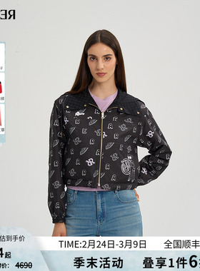 情侣款RARE威雅女装2025秋冬新款IP系列双面穿黑色休闲外套夹克女