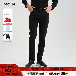 春夏新款 型黑色牛仔裤 立体飞狮压印男士 版 修身 RARE威雅男裤
