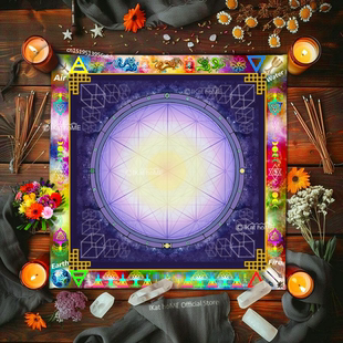 加厚绒布星空塔罗牌阵桌布塔罗牌拍照背景布推牌布星座晶格塔牌布