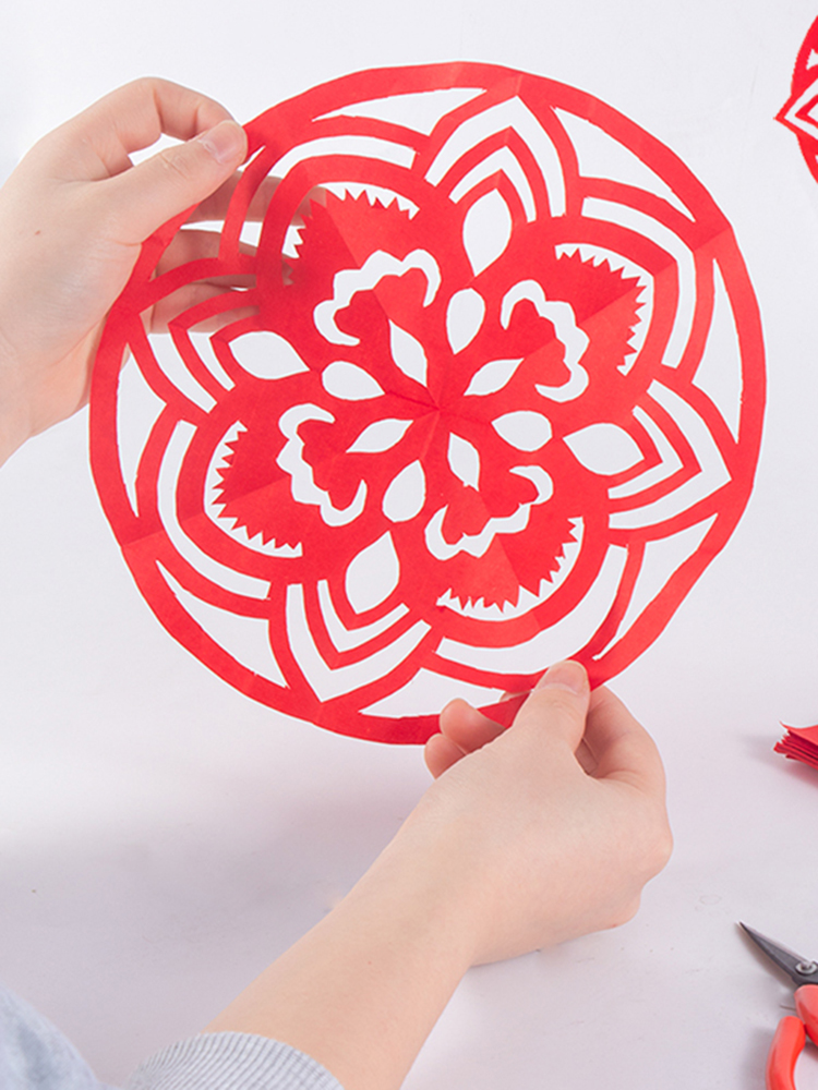 2021新年儿童剪纸手工中国风底稿图案幼儿园春节窗花剪纸半成品牛