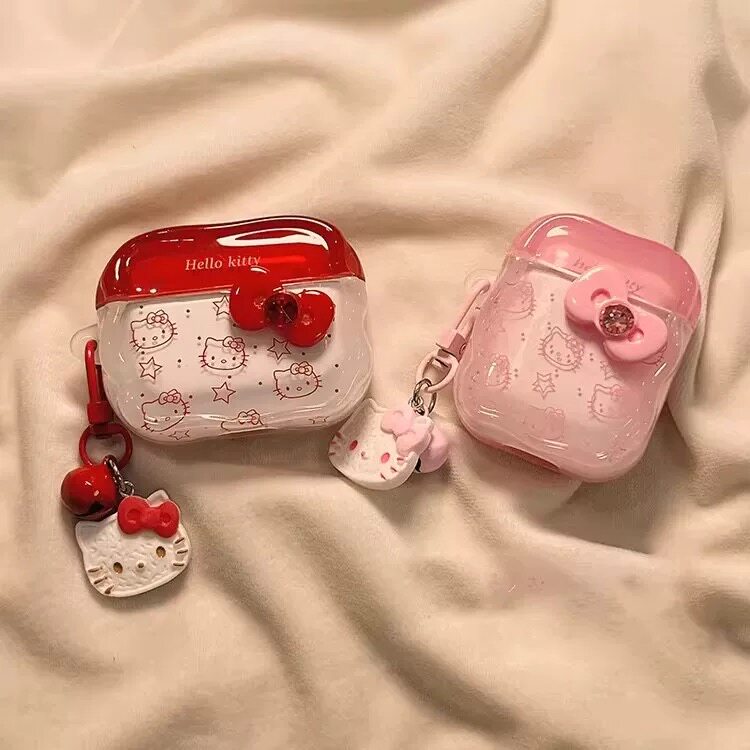 可爱HelloKitt保护套pro3代耳机壳新3代硅胶软壳苹果AirPods4少女心pro2防摔带挂坠airpods1/