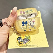 日韩星星涂鸦拓麻歌子适用Airpods4代苹果耳机保护套可爱趣味软萌AirPods Pro2耳机保护壳防摔少女心保护套