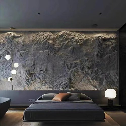 岩壁大板pu仿真石材石皮文化石蘑菇石别墅玄关门头电视床头背景墙