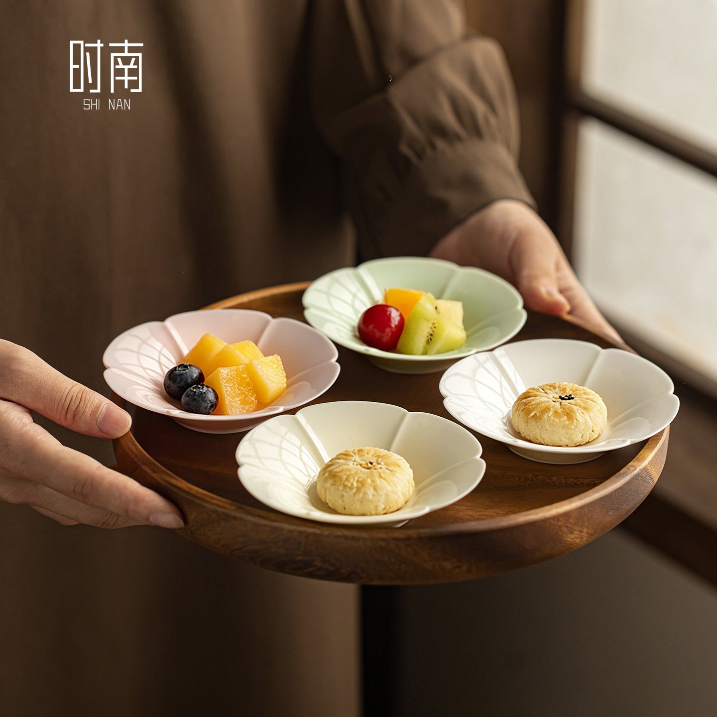 中式复古4寸陶瓷小碟子图片