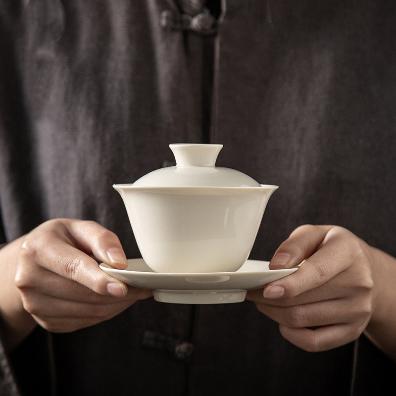 陶瓷草木灰三才盖碗大号功夫茶具套装家用泡茶器防烫单个敬茶碗,餐饮具,盖碗,淘宝优惠券,粉丝福利购,淘宝优惠卷