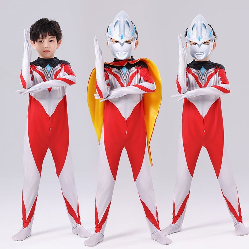 亚刻奥特曼长袖衣服紧身衣2025新款万圣节连体衣演出服COS表演服