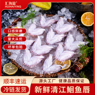 汇海盈黑鮰开背下巴冷鲜鮰鱼唇350g/袋冷冻水产餐饮商用批发