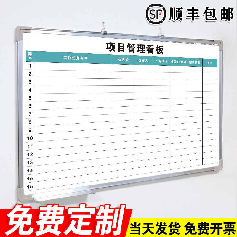 【项目管理看板】白板定制当天发