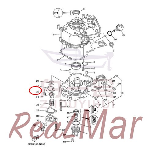 十字槽盘头螺钉 舷外机雅马哈海的航凯翟墨 6/8马力 98517-06012
