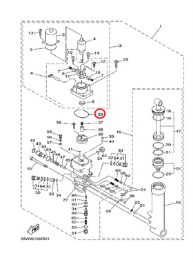 29)翟墨雅马哈舷外机船外挂机橡皮艇O型圈(电机座用)93210-50768