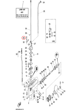 30)翟墨雅马哈舷外机船外挂机橡皮艇冲锋舟六角头螺栓97095-06045
