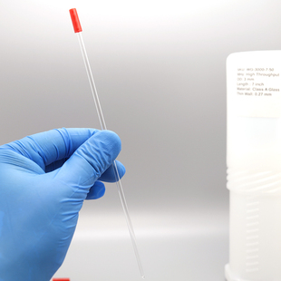 3mm核磁管进口Wilmad微量核磁管7英寸NMR样品管WG-3000-7-50含帽