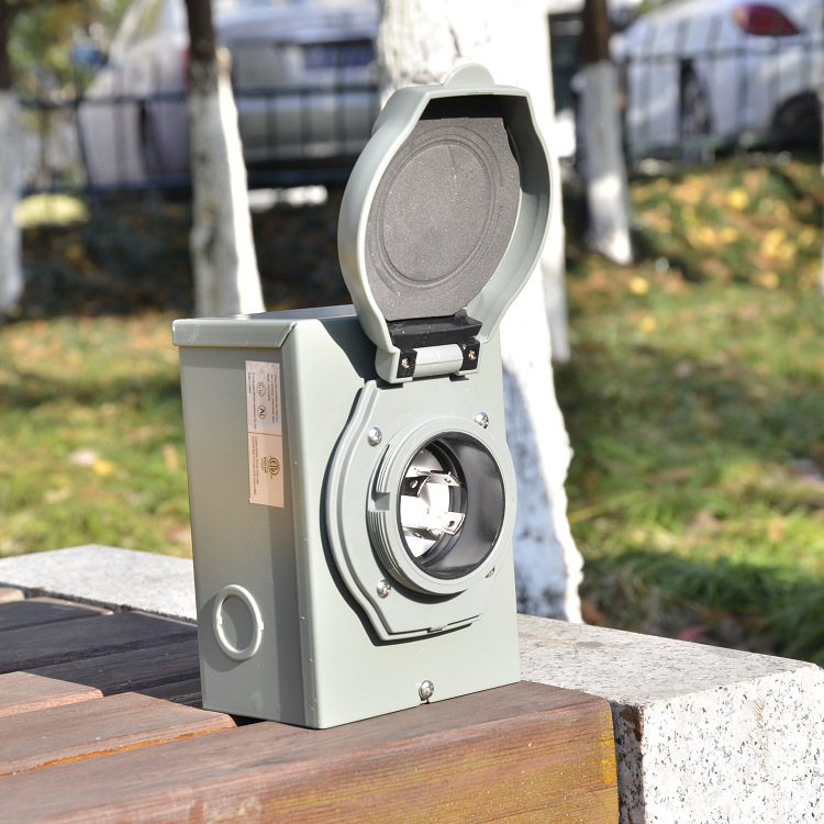 房车营地输入电源接口充电桩30A50A美式日本插座面板Power Outlet