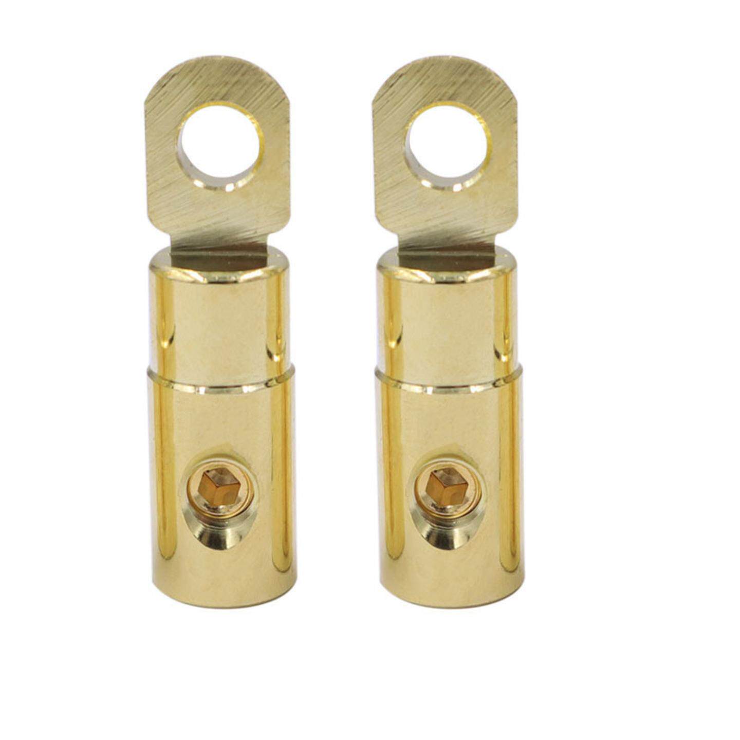 汽车音响电源O型接线端子黄铜镀金大功率接头Ring Terminals
