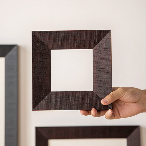 实木黑色相框挂墙高级感中古外框拼图空框定制高级感证书照片画