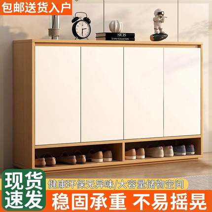 加厚纯实木门口鞋柜家用入户客厅玄关柜收纳柜阳台储物柜鞋架便宜