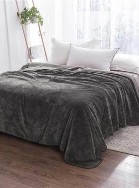 Flannel Fleece Sofa Throw Soft Travel Blanket Warm Bedspread