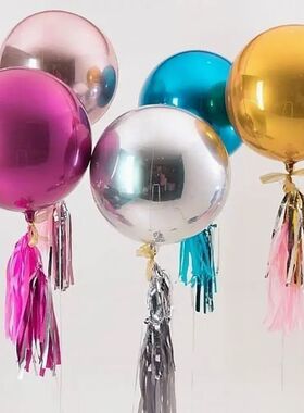 1/5pcs 10/22/32inch Rose Gold 4D Round Aluminum Foil Balloon
