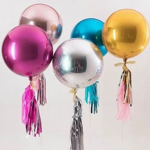 Foil 5pcs Rose Gold Balloon Round Aluminum 32inch