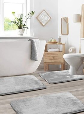 Floor Mat Door Mat Bathroom Carpet Toilet Seat Cover浴室地垫