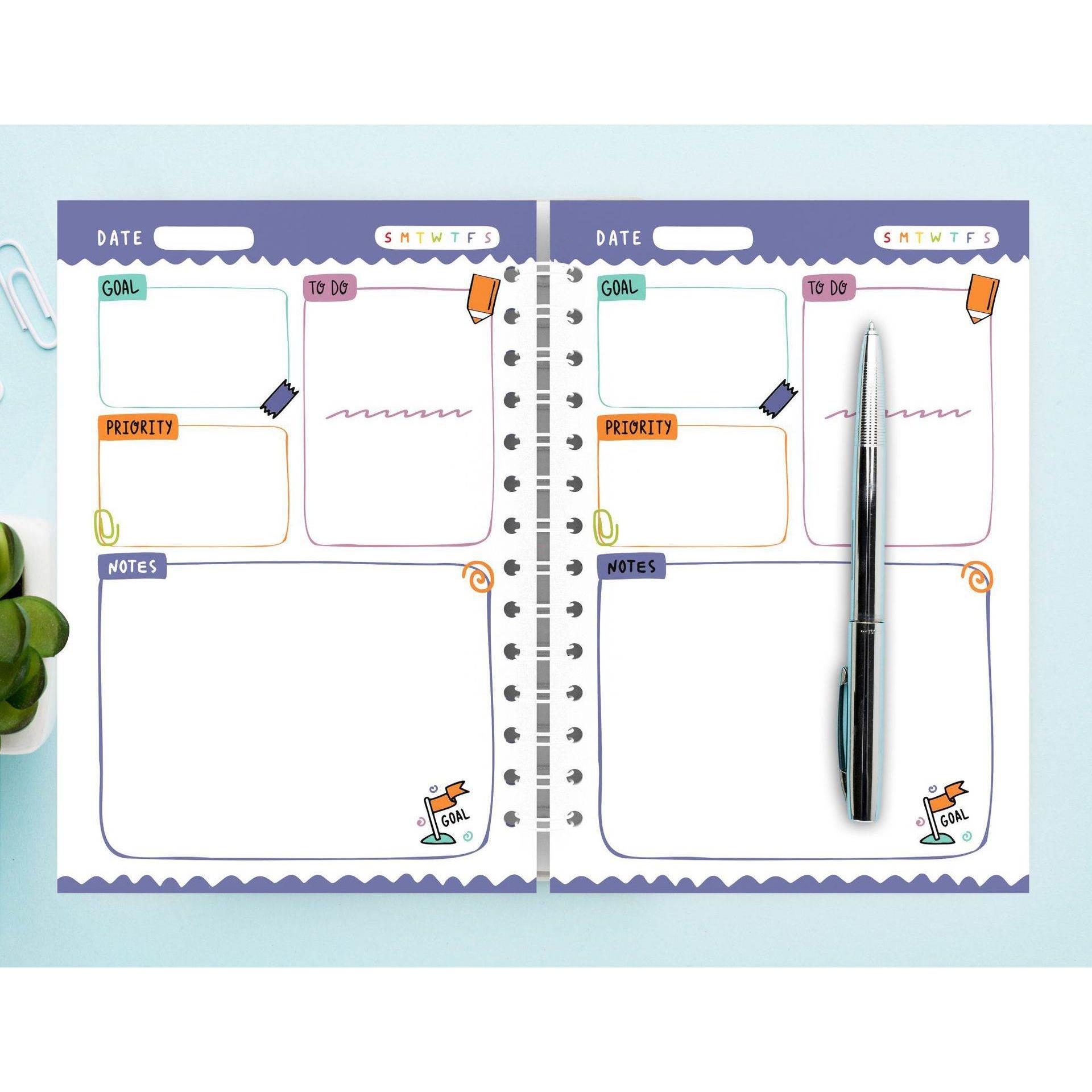 Simplified planner study plan book time management Students
