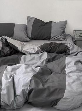 4 pcs bed sheets set beddings cotton flat sheet pillowcases