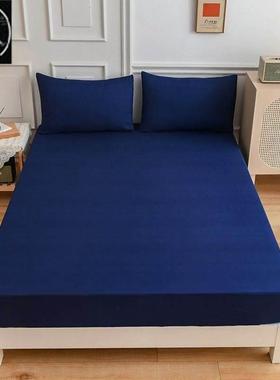 King Size bed sheets fitted sheet pillow cases 纯色床笠 枕套