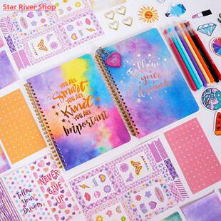 Diary Set For Girls Cartoon Scrapbook Journal Kit Art Journa