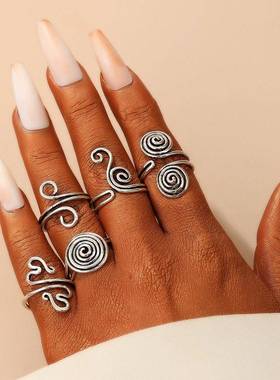 民族风指环 New hollow Rings Personalized Ethnic Style Ring