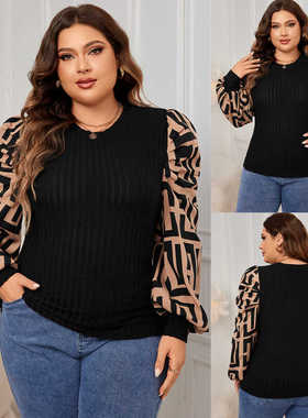 Plus size women clothes 2024 autumn winter new tops 大码上衣