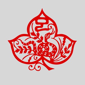 i学校幼儿园纸质贴纸十二生肖动物蛇传统手工镂空窗花Z剪纸蛇装饰