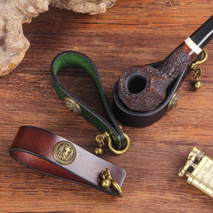 高档烟斗架皮质烟斗展示架座创意狮头单位烟斗放置架烟斗专用配件