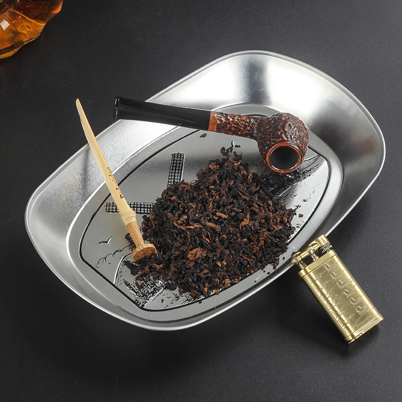 复古马口铁烟具小托盘金属盘子