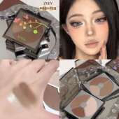 修容盘程十安推荐 典雅四色哑光立体提亮高光阴影面部修容一体盘