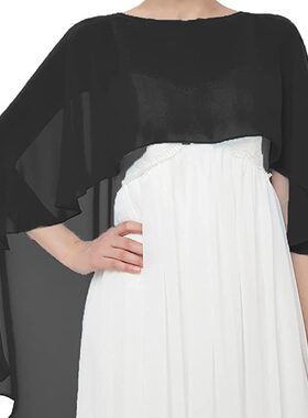 欧美新款晚礼服披肩套头斗篷薄款