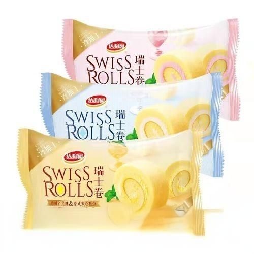 新日期达利园瑞士卷夹心蛋糕橙汁香蕉草莓味整箱批发零食小吃早餐